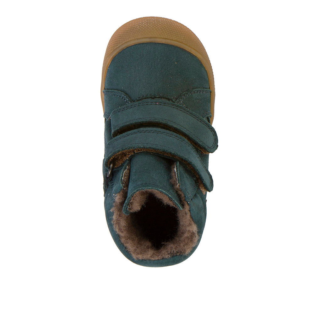 Ollie Wool Tex Waterproof Warm Lined Petroleum Nubuk Leather First Walking Boot