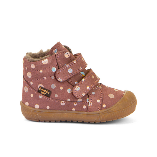 Ollie Wool Tex Waterproof Warm Lined Pink Shine Leather First Walking Boot