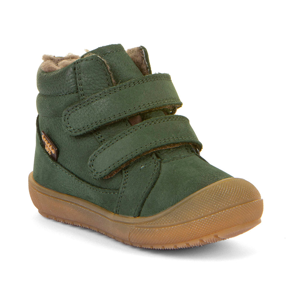 Ollie Wool Tex Dark Green Waterproof Nubuk Leather Warm Lined First Walking Boot