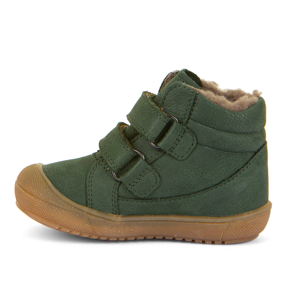 Ollie Wool Tex Dark Green Waterproof Nubuk Leather Warm Lined First Walking Boot