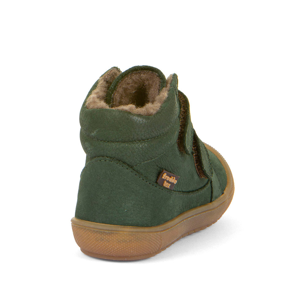 Ollie Wool Tex Dark Green Waterproof Nubuk Leather Warm Lined First Walking Boot