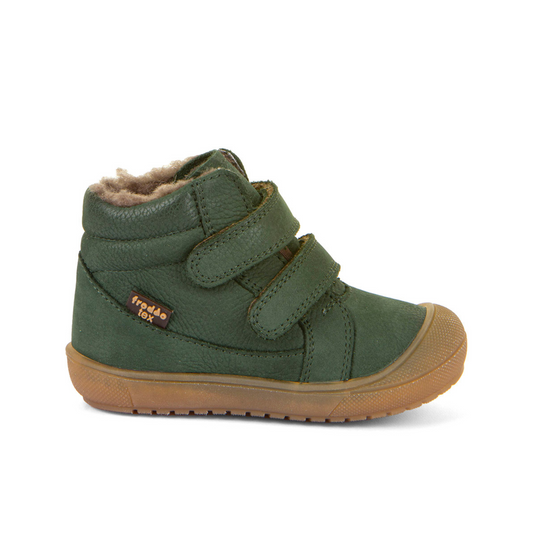 Ollie Wool Tex Dark Green Waterproof Nubuk Leather Warm Lined First Walking Boot