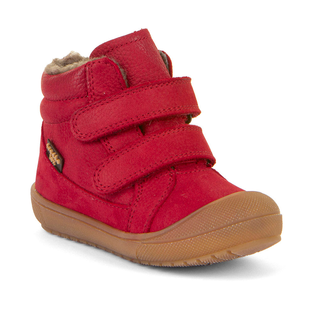 Ollie Wool Tex Waterproof Warm Lined Red Nubuk Leather First Walking Boot