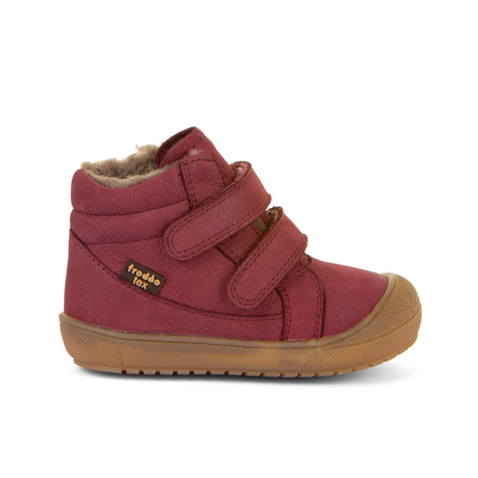 Ollie Wool Tex Bordeaux Red Waterproof Nubuk Leather Warm Lined First Walking Boot