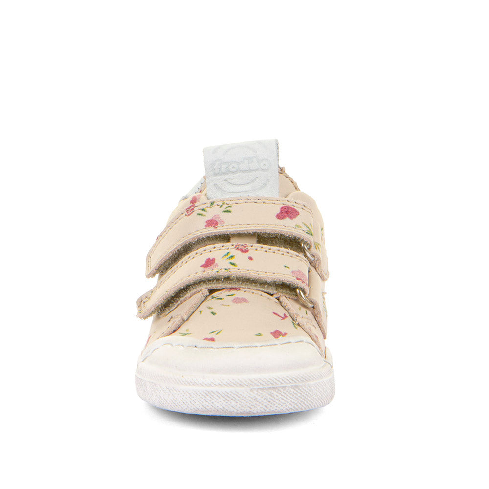 Rosario PInk Flowers Leather First Walking Shoe