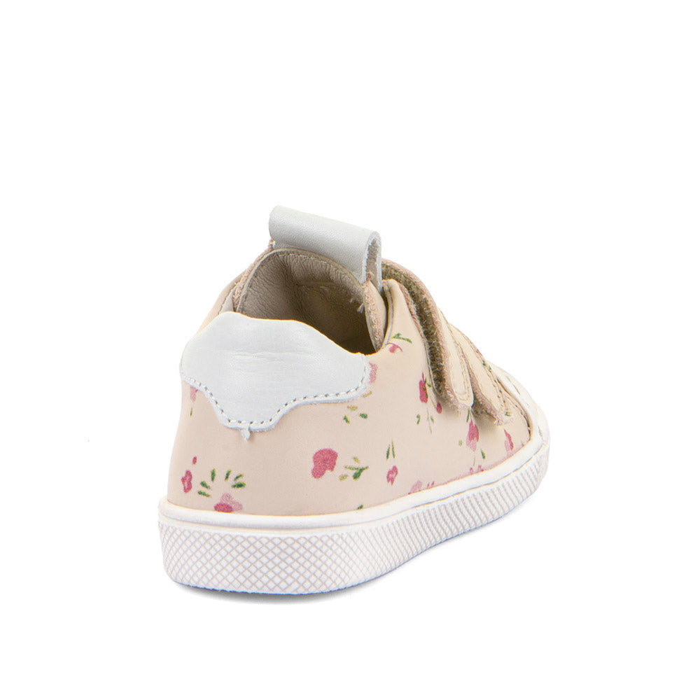Rosario PInk Flowers Leather First Walking Shoe