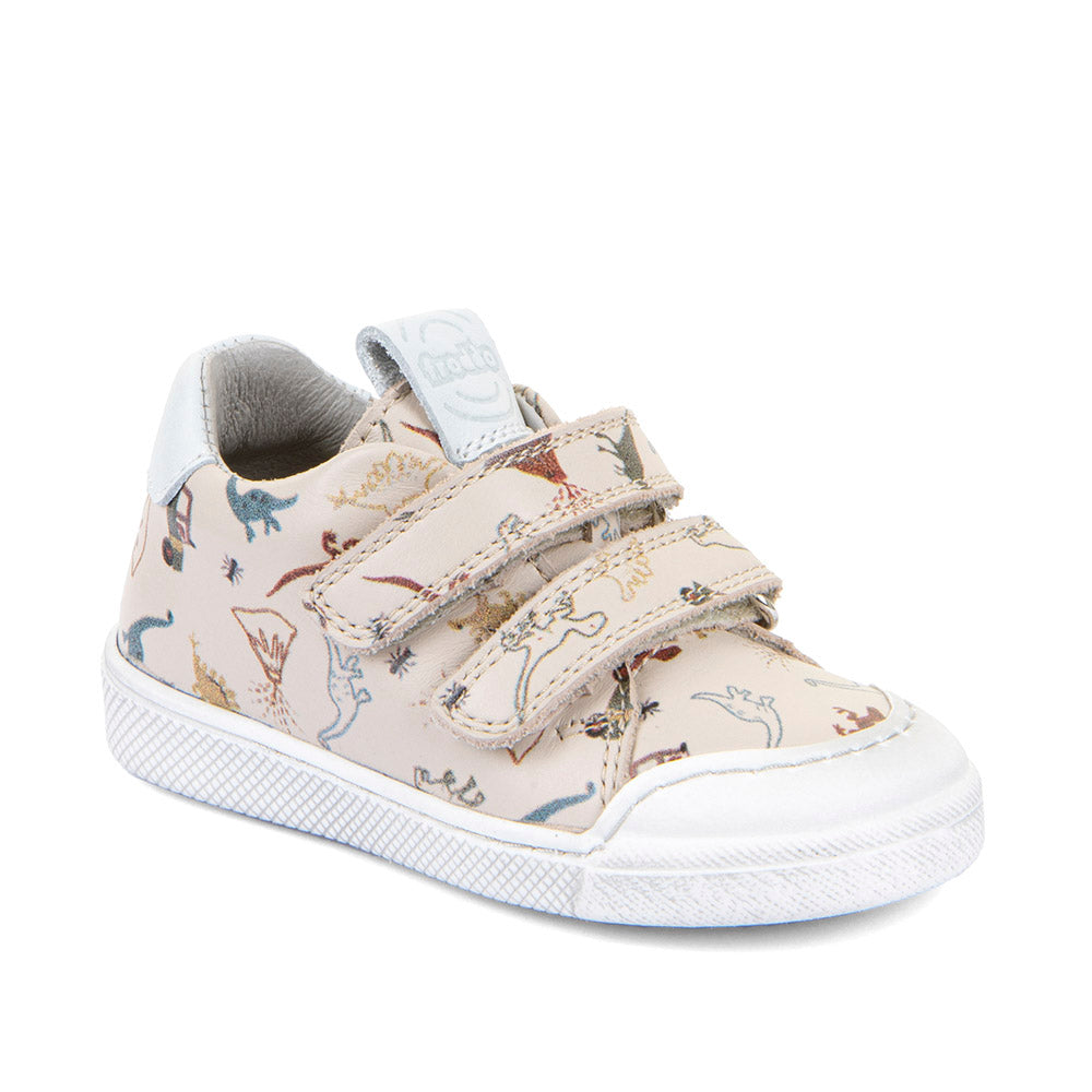Rosario Dinosaur Print Leather First Walking Shoe