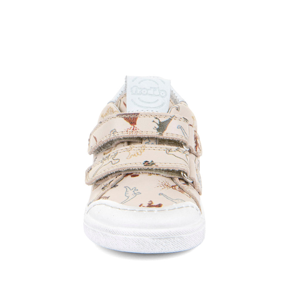 Rosario Dinosaur Print Leather First Walking Shoe