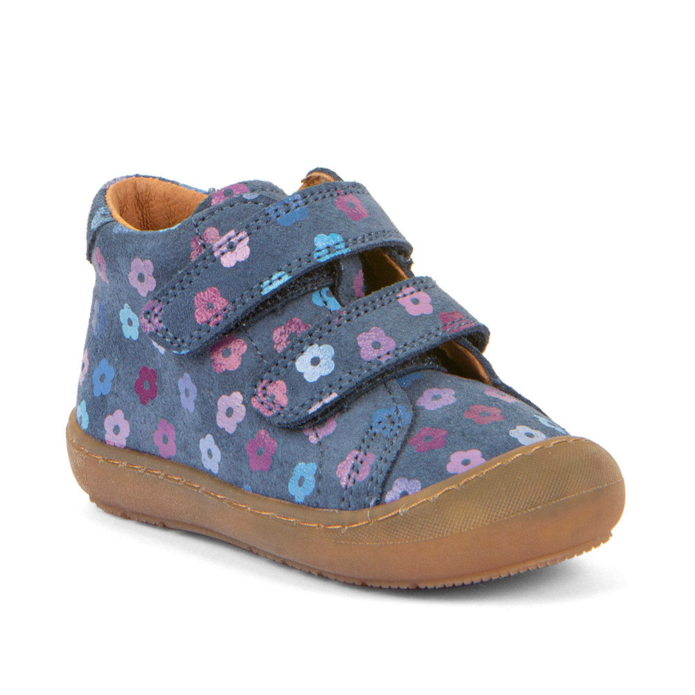 Ollie S Blue Flowers First Walking Shoe
