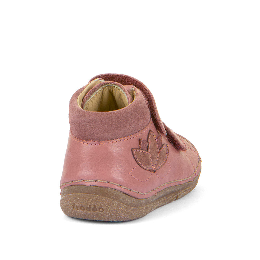 Paix Up Dark Pink Leather First Walking Boot