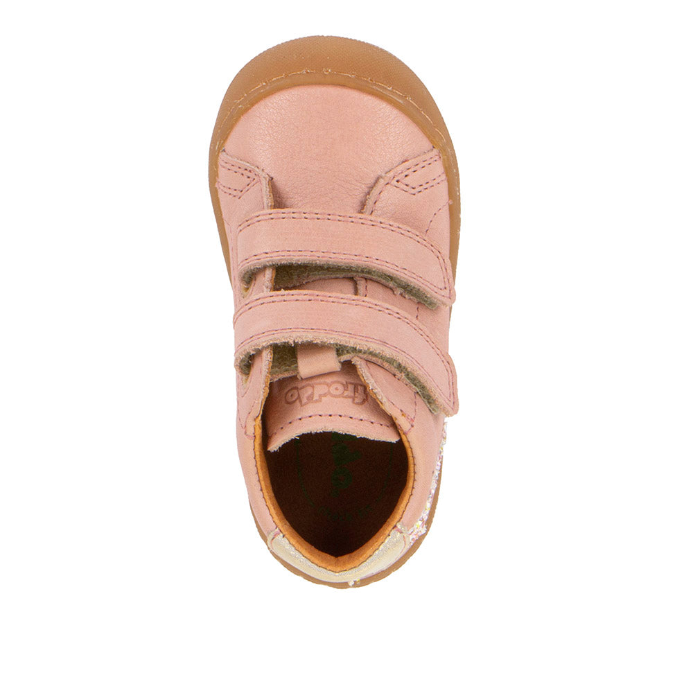 Ollie Pink Star Leather First Walking Shoe