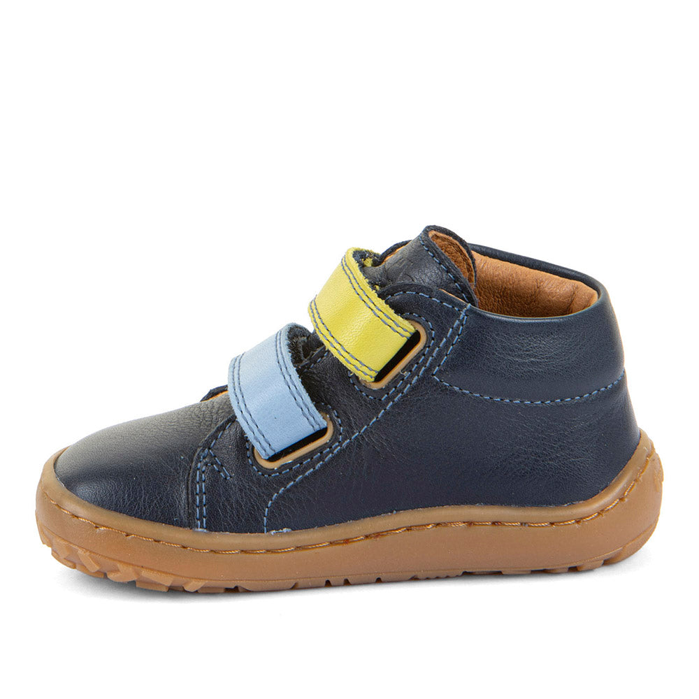 Barefoot First Steps Navy And Denim Blue Leather Shoe