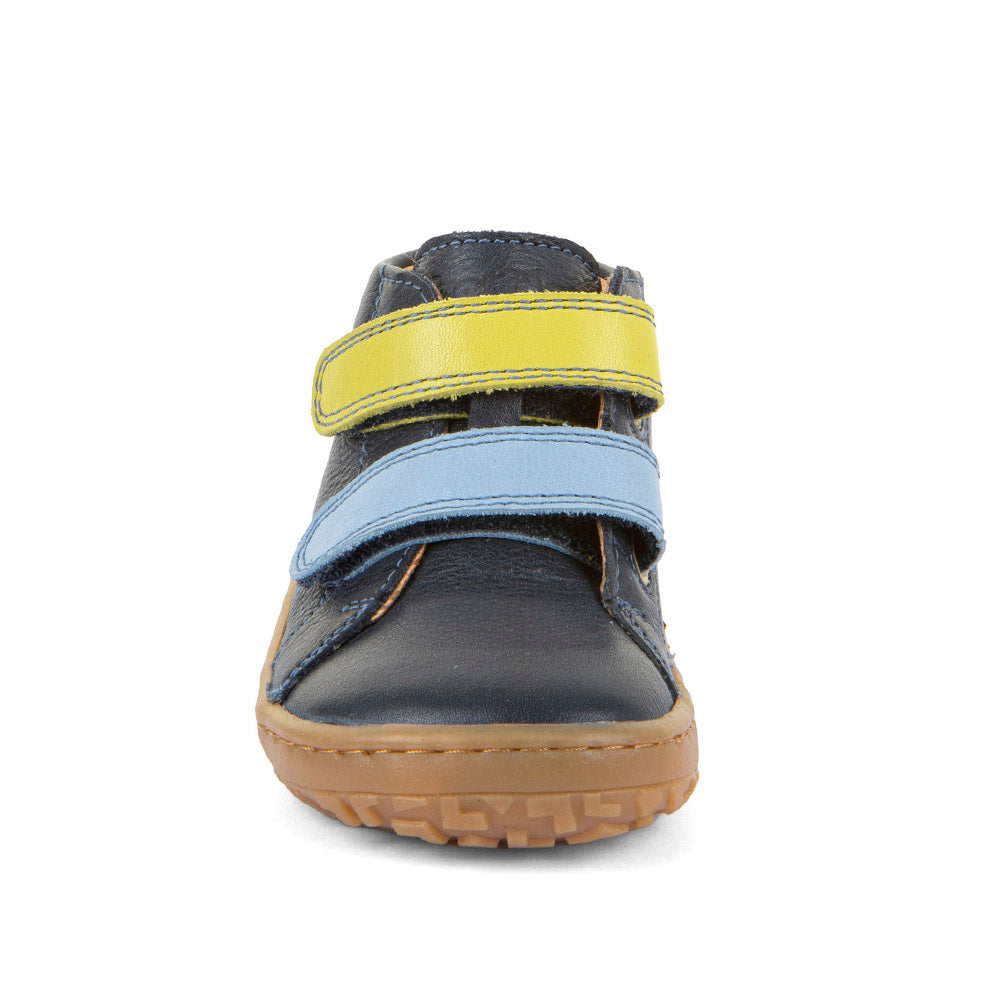 Barefoot First Steps Navy And Denim Blue Leather Shoe
