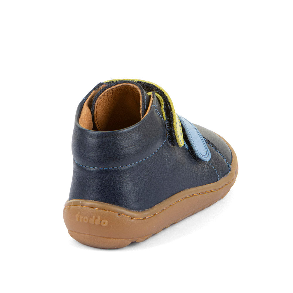 Barefoot First Steps Navy And Denim Blue Leather Shoe