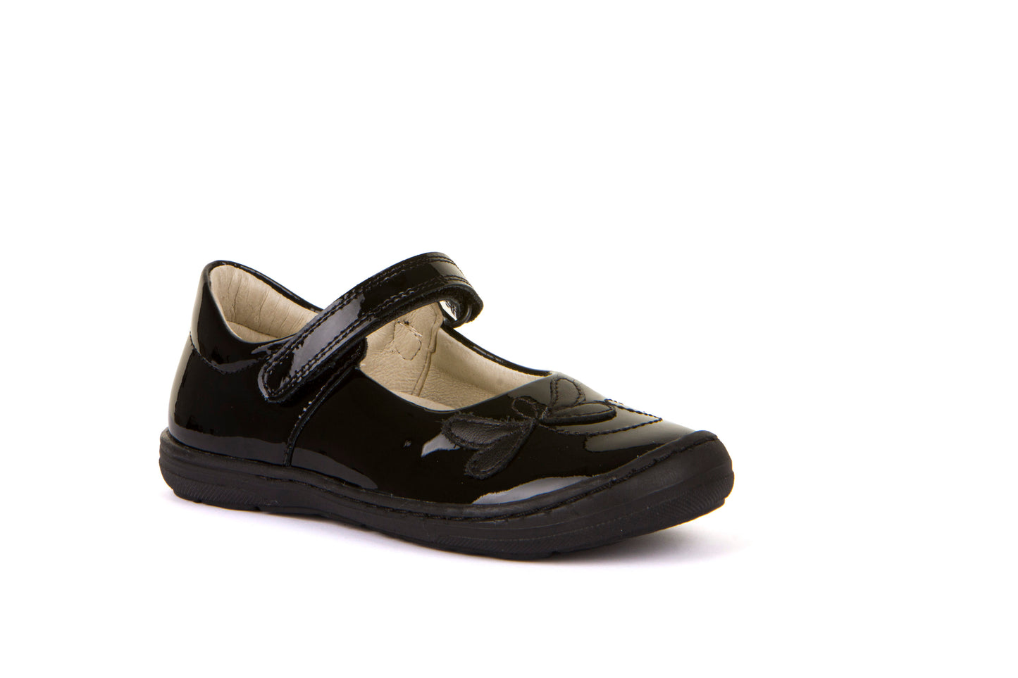 Mia DF Black Patent Leather Girl's School Shoe