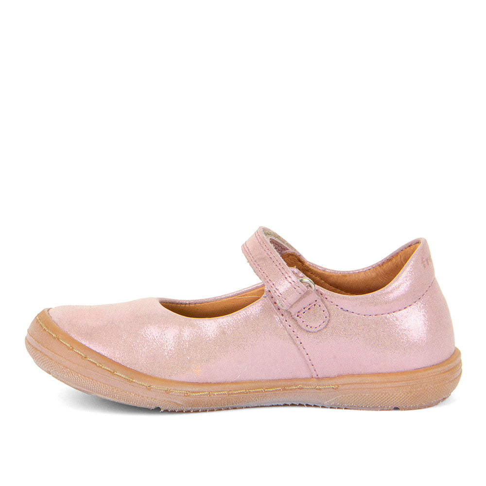 Soft Pink Shine Mary Jane Leather Girl's Shoe