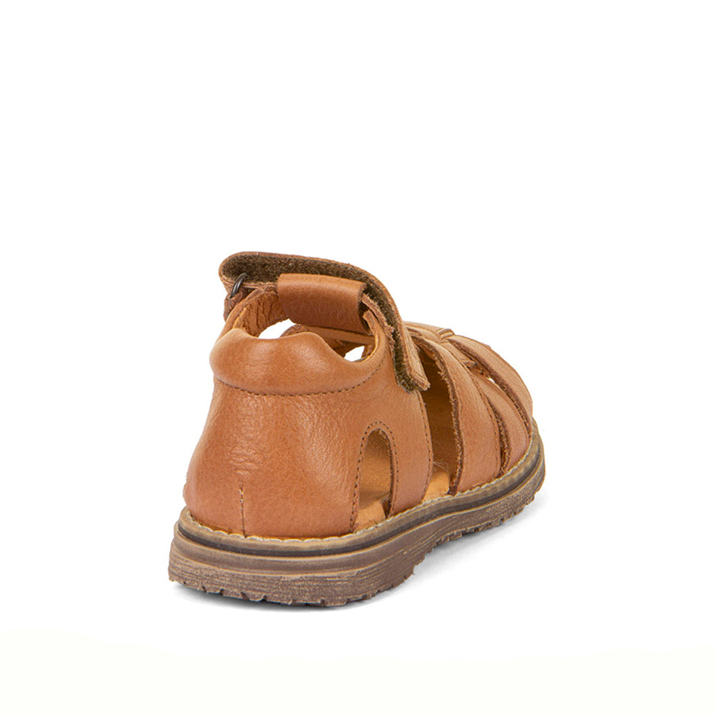 Daros Cognac Leather Closed Toe Fisherman Sandal