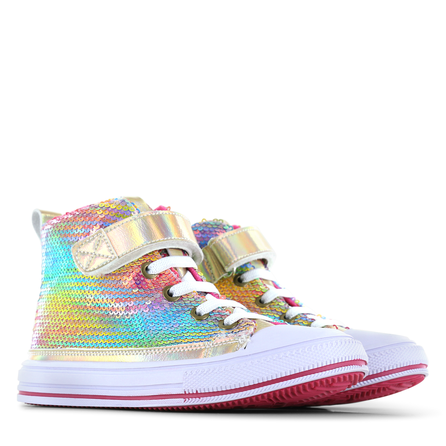 Rainbow Sequin High Top Sneaker