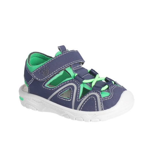 Gary Watersafe Washable Boys Sandal In Navy And Green