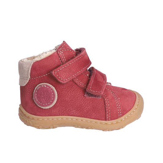 Gedo Warm Lined Burgundy Red Nubuk Leather Boot
