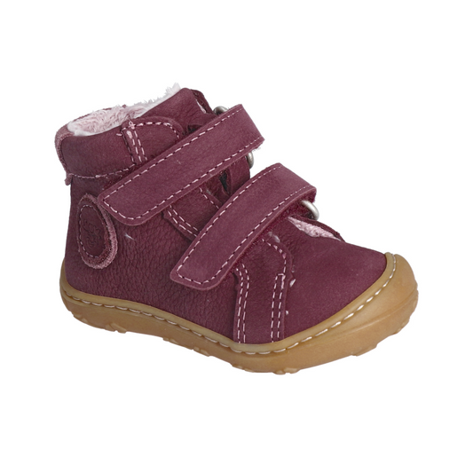 Gedo Warm Lined Plum Nubuk Leather Boot