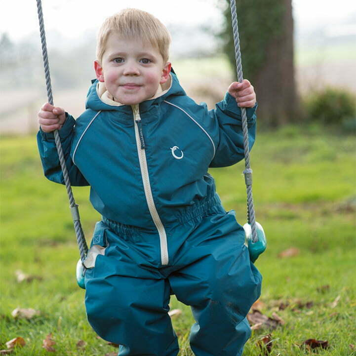 Hippychick Peacock Green All-In-One Fleece lined Puddle Suit