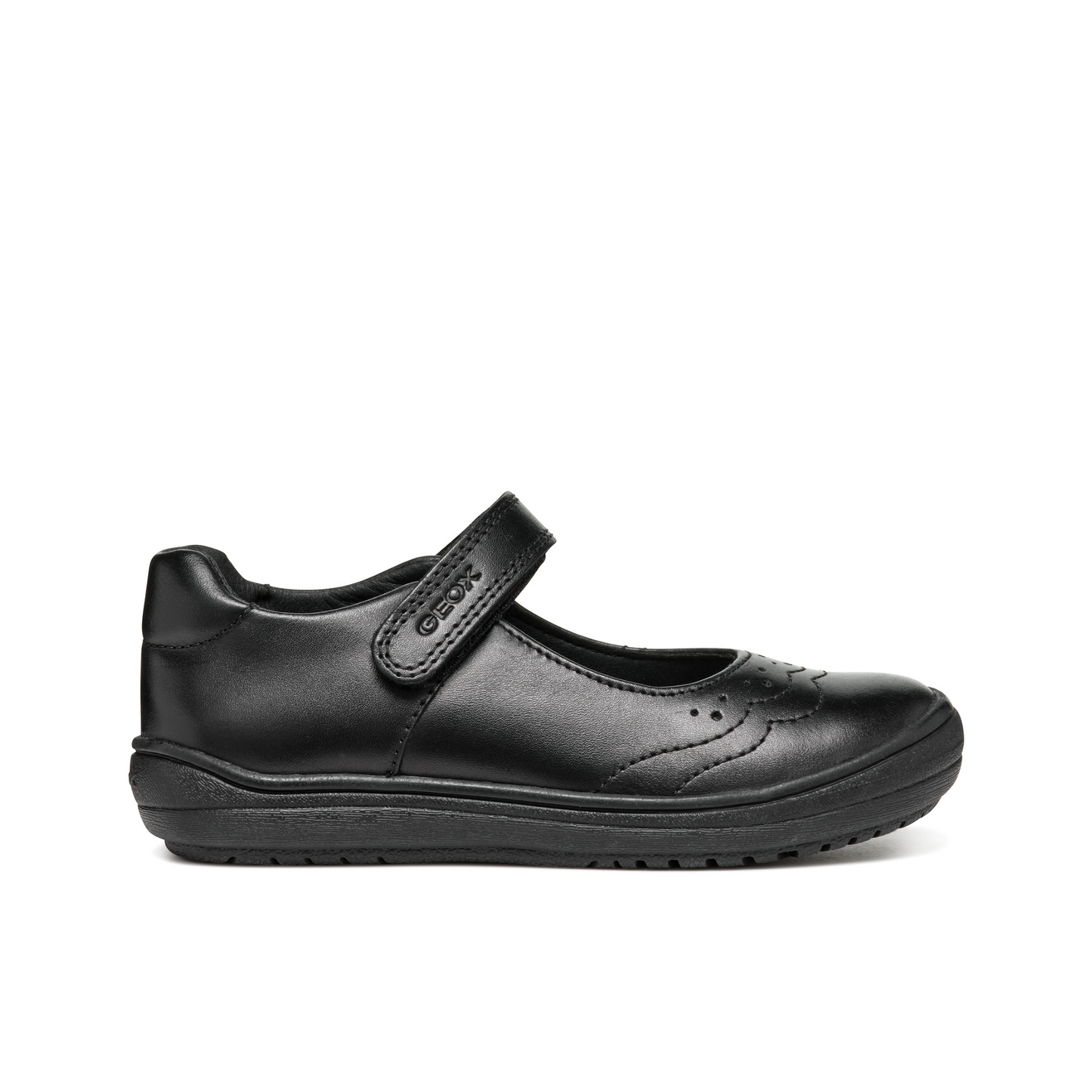 Hadriel Black Leather Mary Jane Style Girl's School Shoe