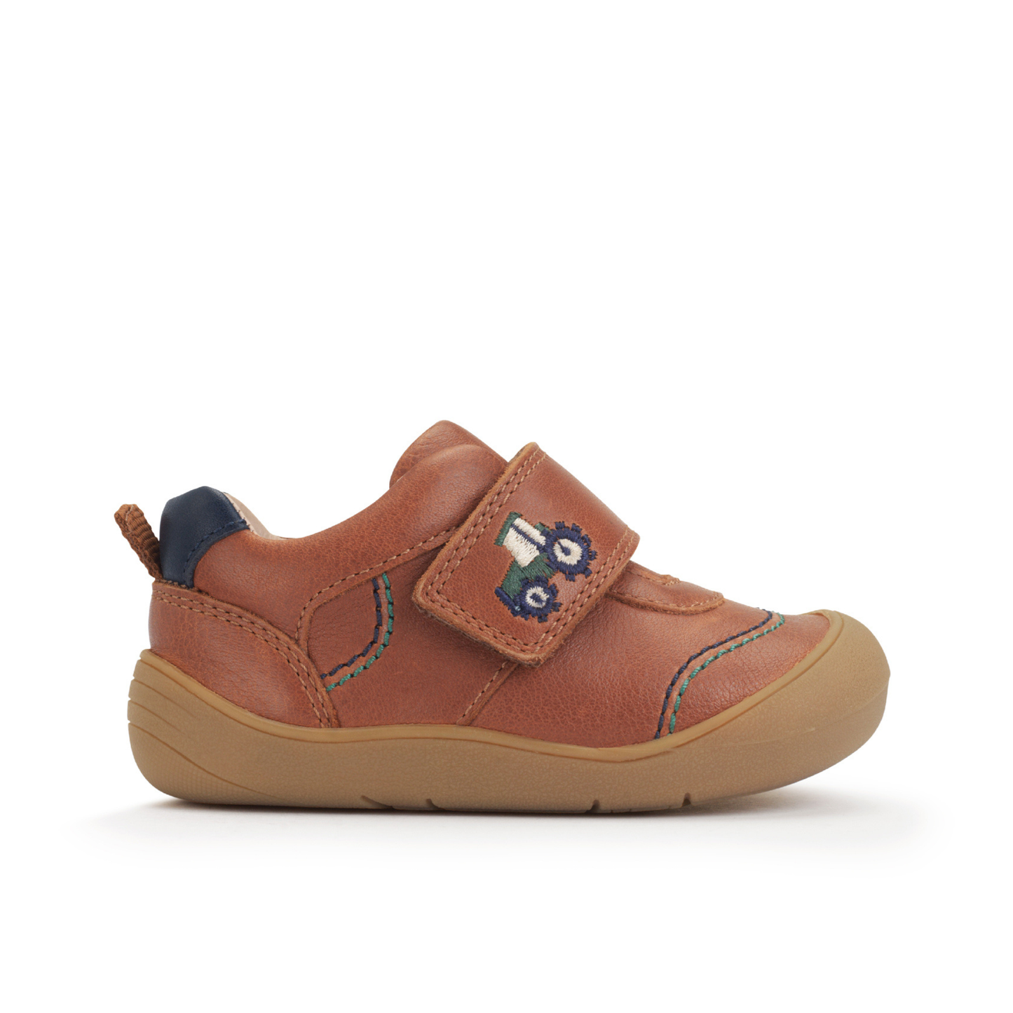Harvest Tan Leather Casual Shoe With Tractor Motif