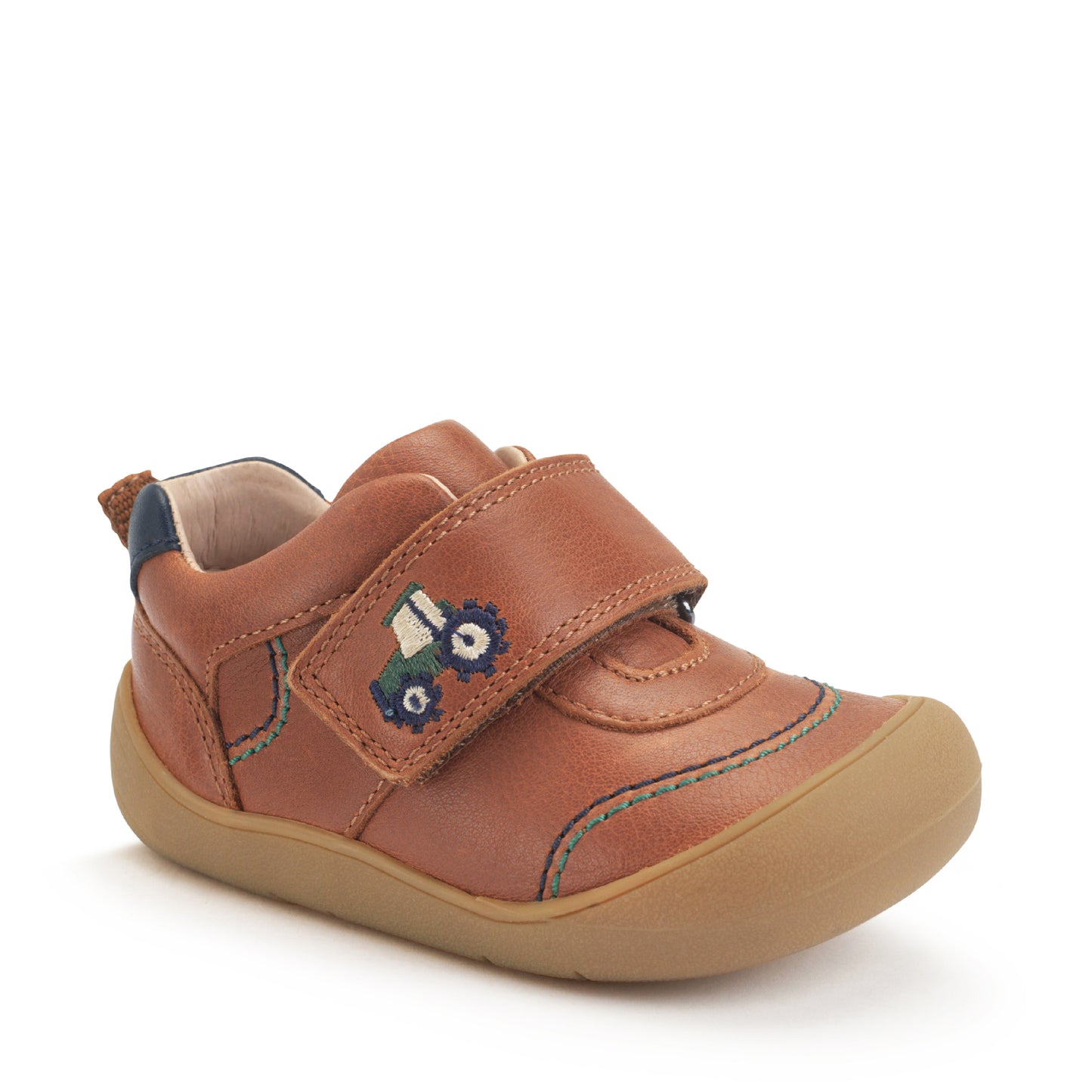 Harvest Tan Leather Casual Shoe With Tractor Motif