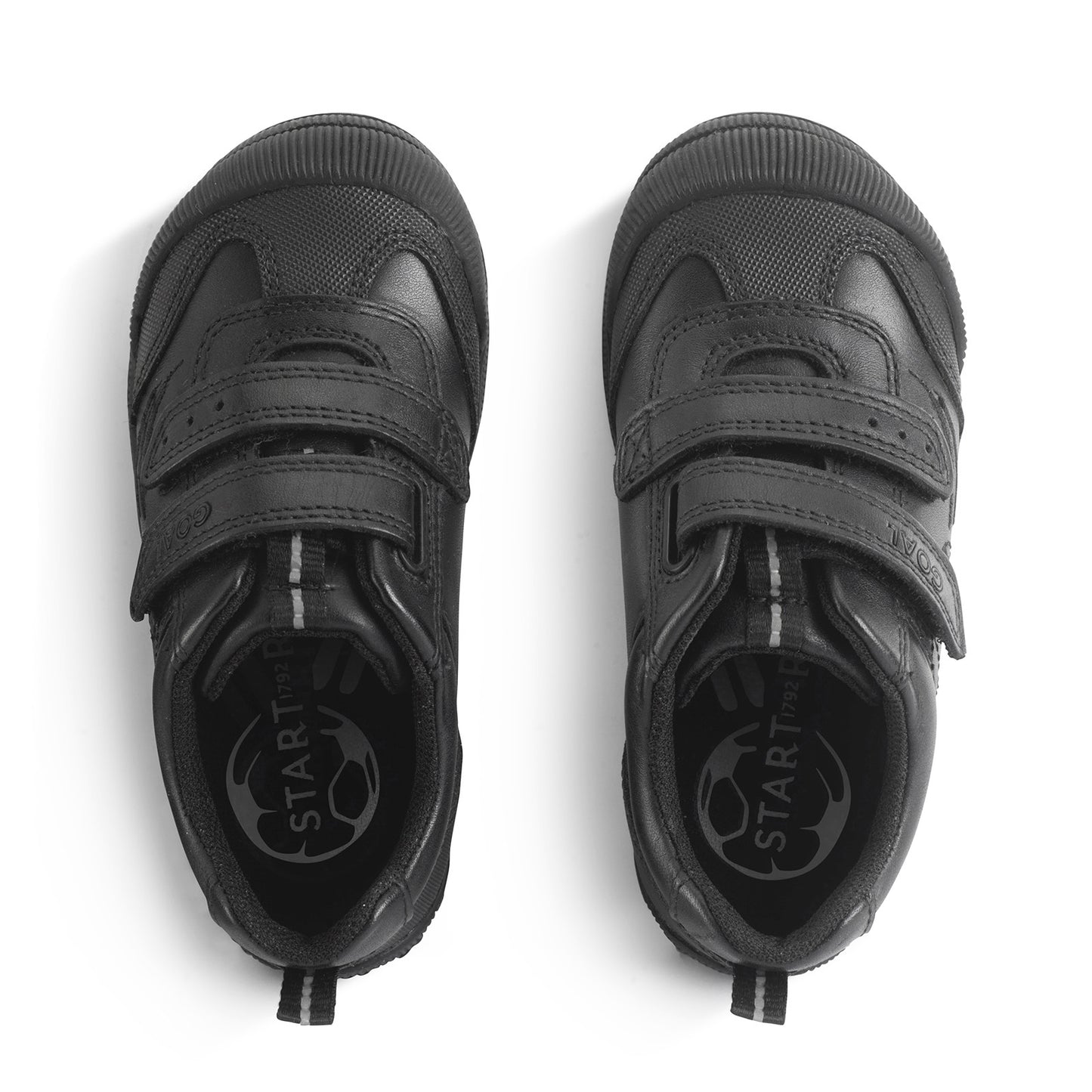 Hat Trick Black Leather Boys School Shoe
