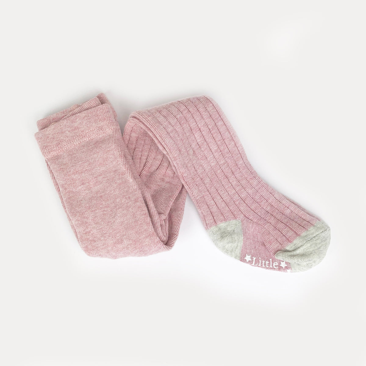 Dusty Pink Baby And Toddler Non Slip Super Soft Ribbed Tights