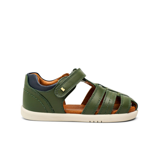 IW Roam Sandal in Forest and Navy Leather