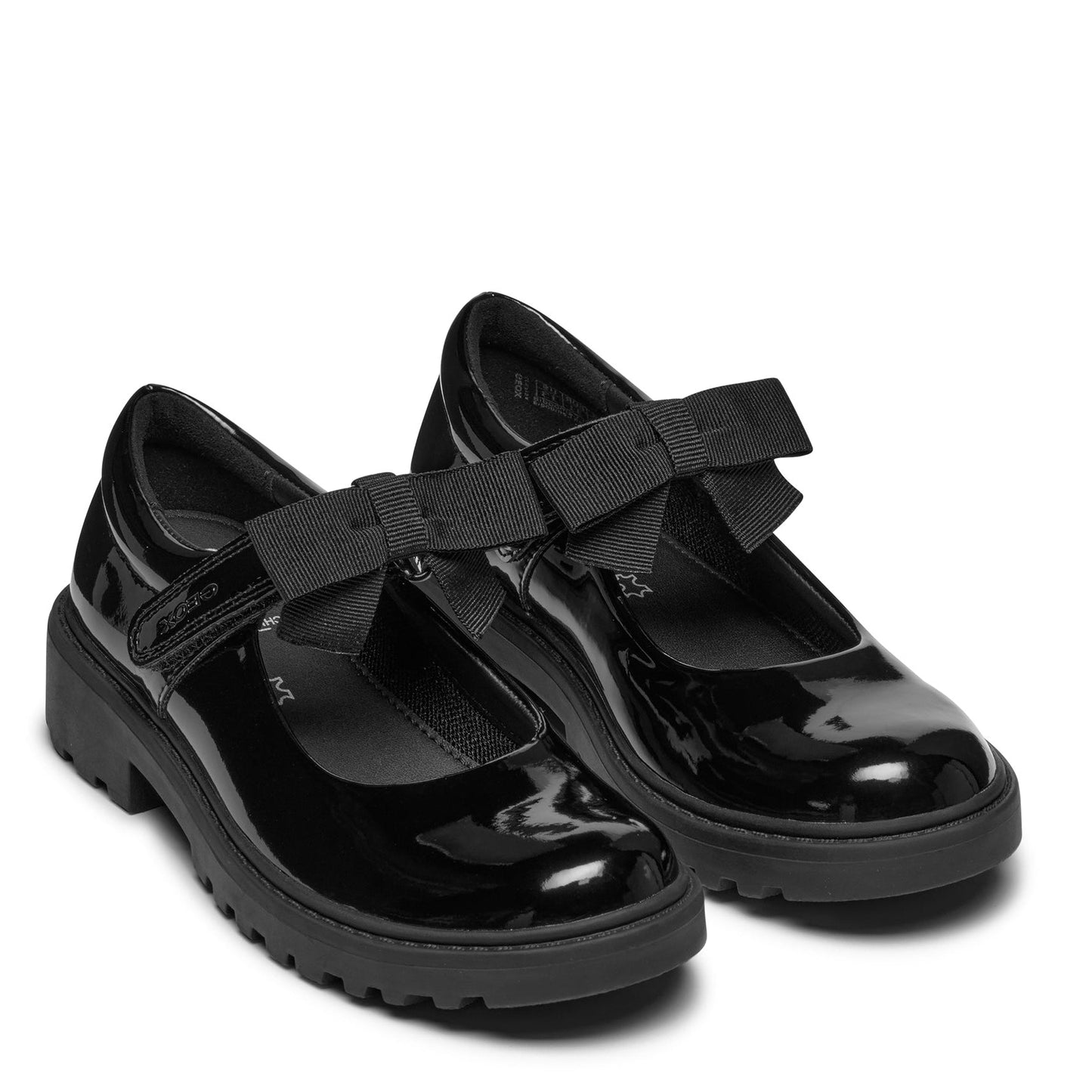 Casey Mary Jane Patent With Bow Girl's School Shoe