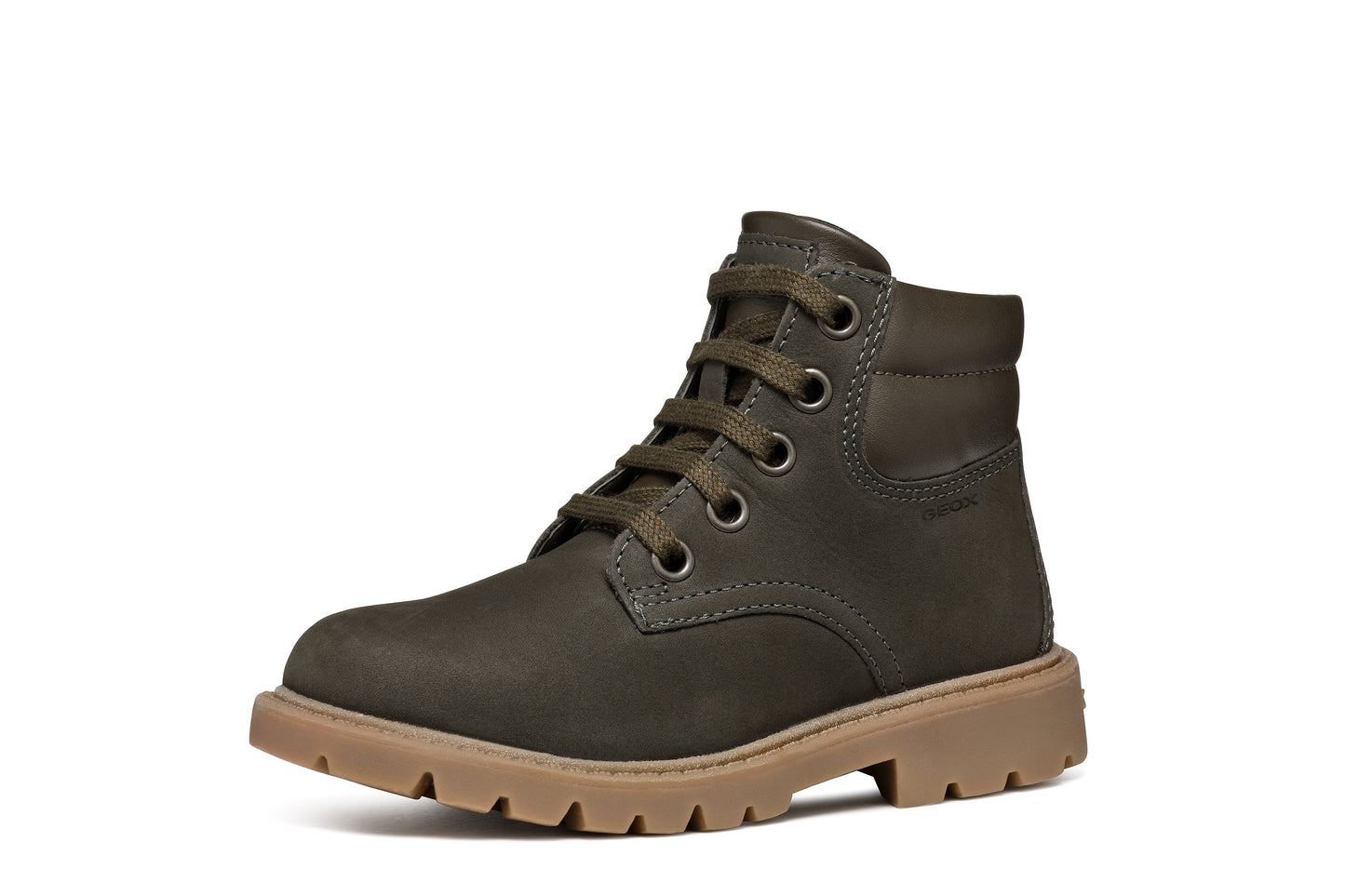 Shaylax Coffee Brown Zipped and Laced Leather Boot