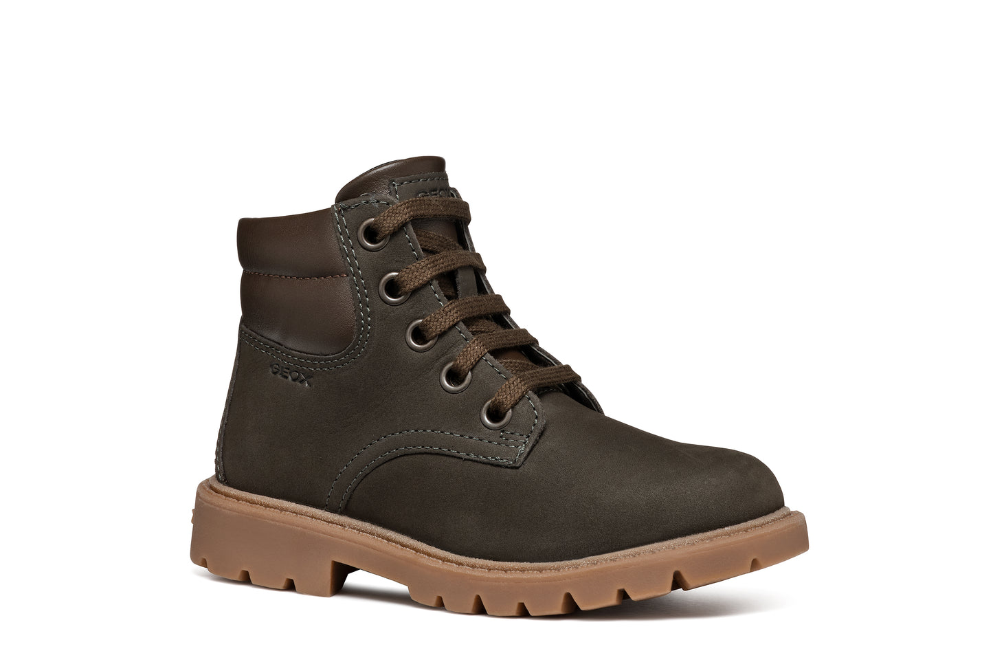 Shaylax Coffee Brown Zipped and Laced Leather Boot