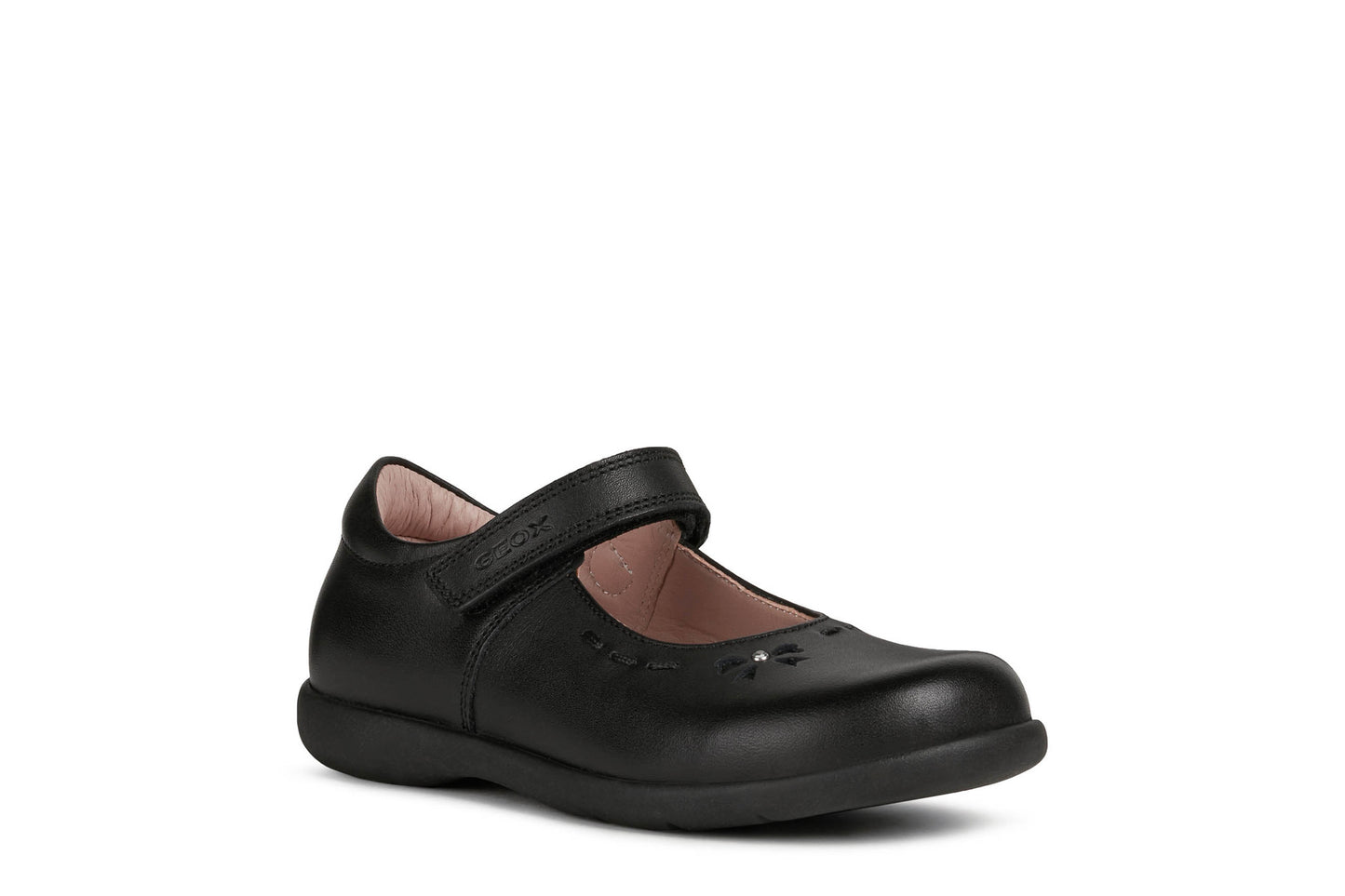 Naimara Black Leather Mary Jane Style Girl's School Shoe
