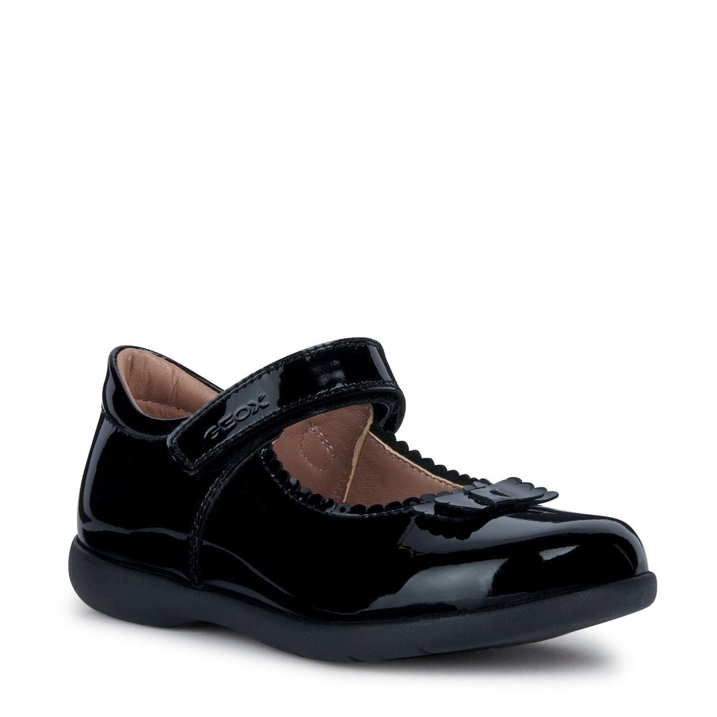 Naimara Bow Black Patent Leather Mary Jane Girl's School Shoe