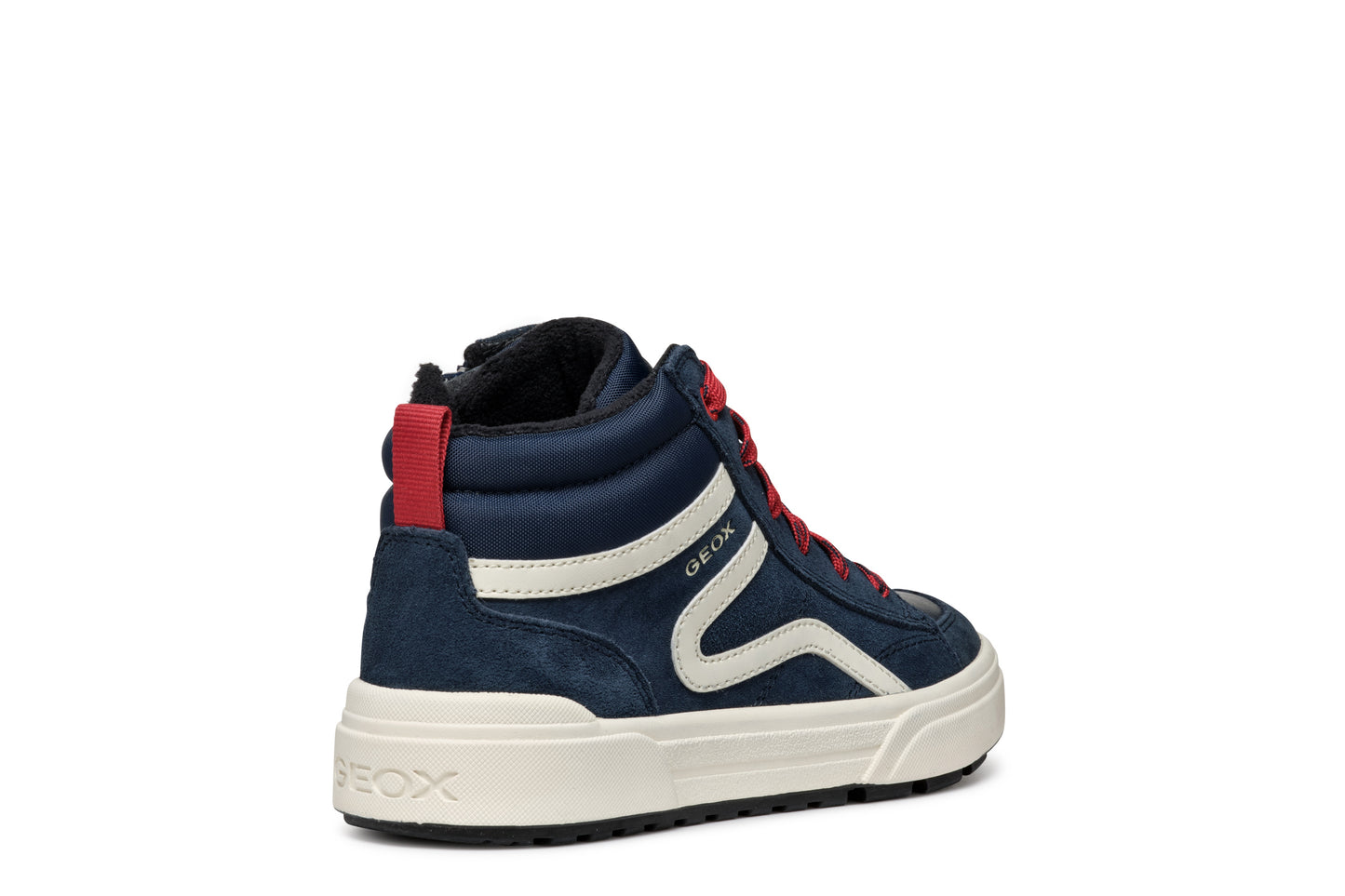 Weemble High Top Navy/Red Zipped And Lace Sneaker Style Boot