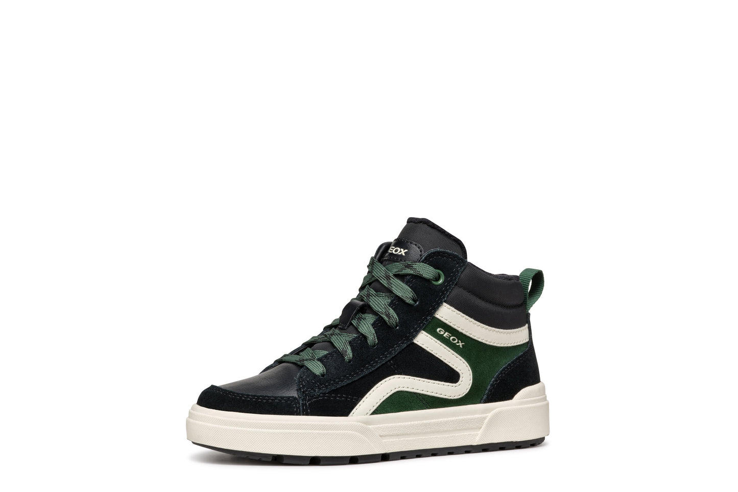 Weemble High Top Black/Forest Green And Lace Sneaker Style Boot