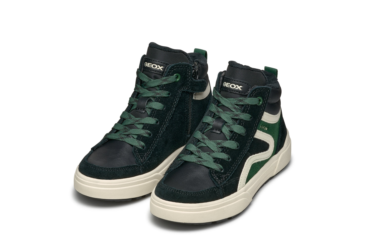 Weemble High Top Black/Forest Green And Lace Sneaker Style Boot