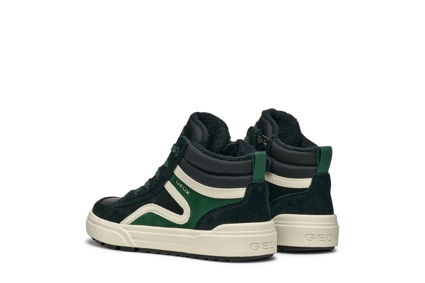 Weemble High Top Black/Forest Green And Lace Sneaker Style Boot