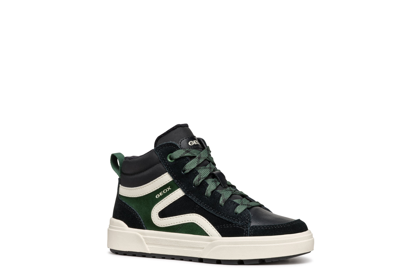 Weemble High Top Black/Forest Green And Lace Sneaker Style Boot