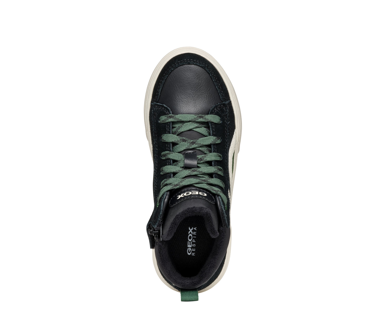 Weemble High Top Black/Forest Green And Lace Sneaker Style Boot