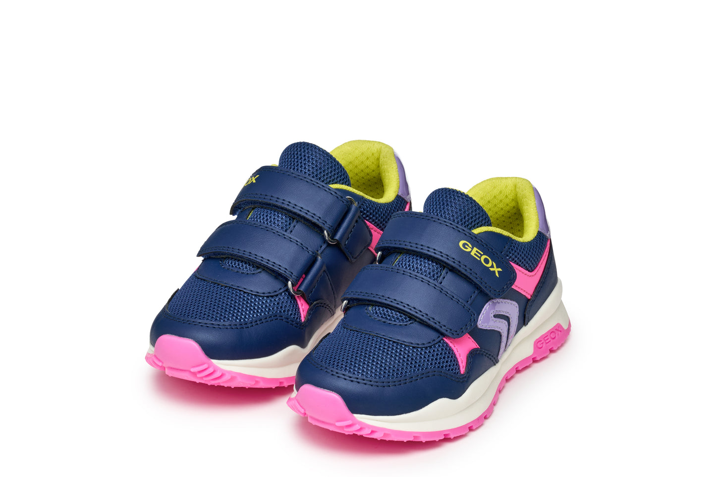 Pavel Girls Trainer in Navy/Fluo Fuchsia