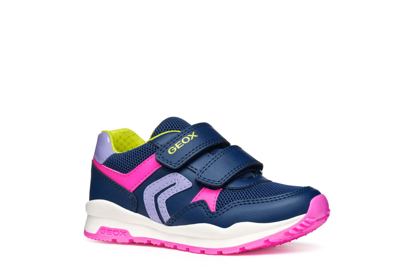 Pavel Girls Trainer in Navy/Fluo Fuchsia