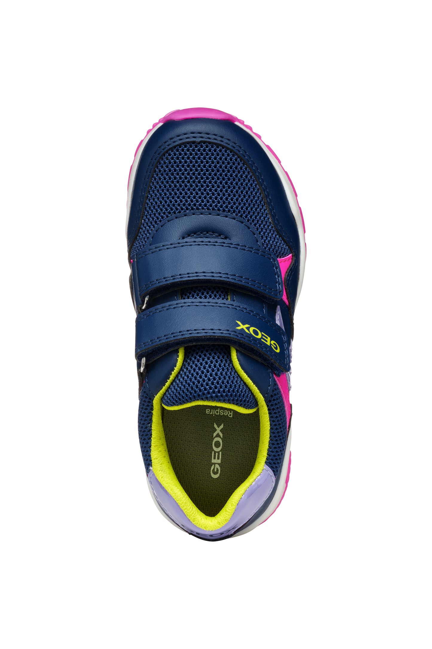 Pavel Girls Trainer in Navy/Fluo Fuchsia