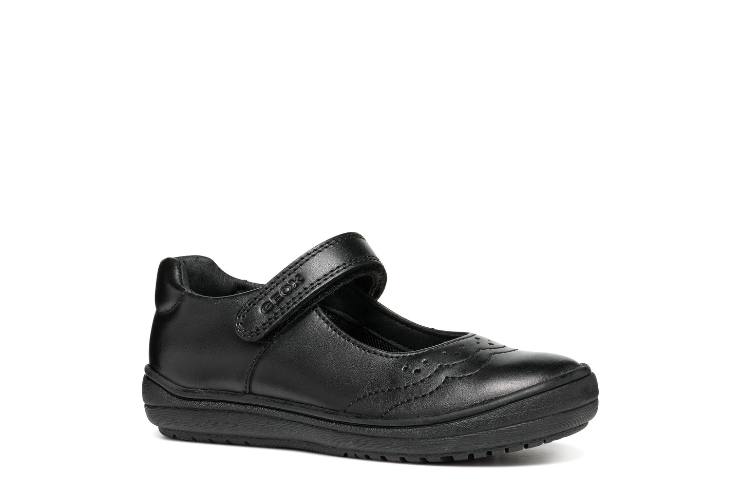 Hadriel Black Leather Mary Jane Style Girl's School Shoe