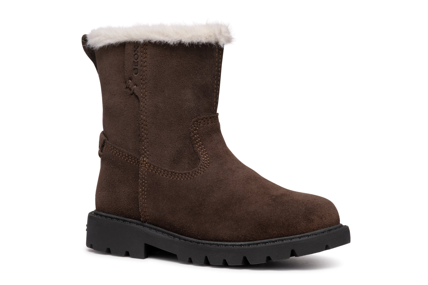 Shaylax Waterproof Girls Mid Calf Chestnut Brown Suede Boot