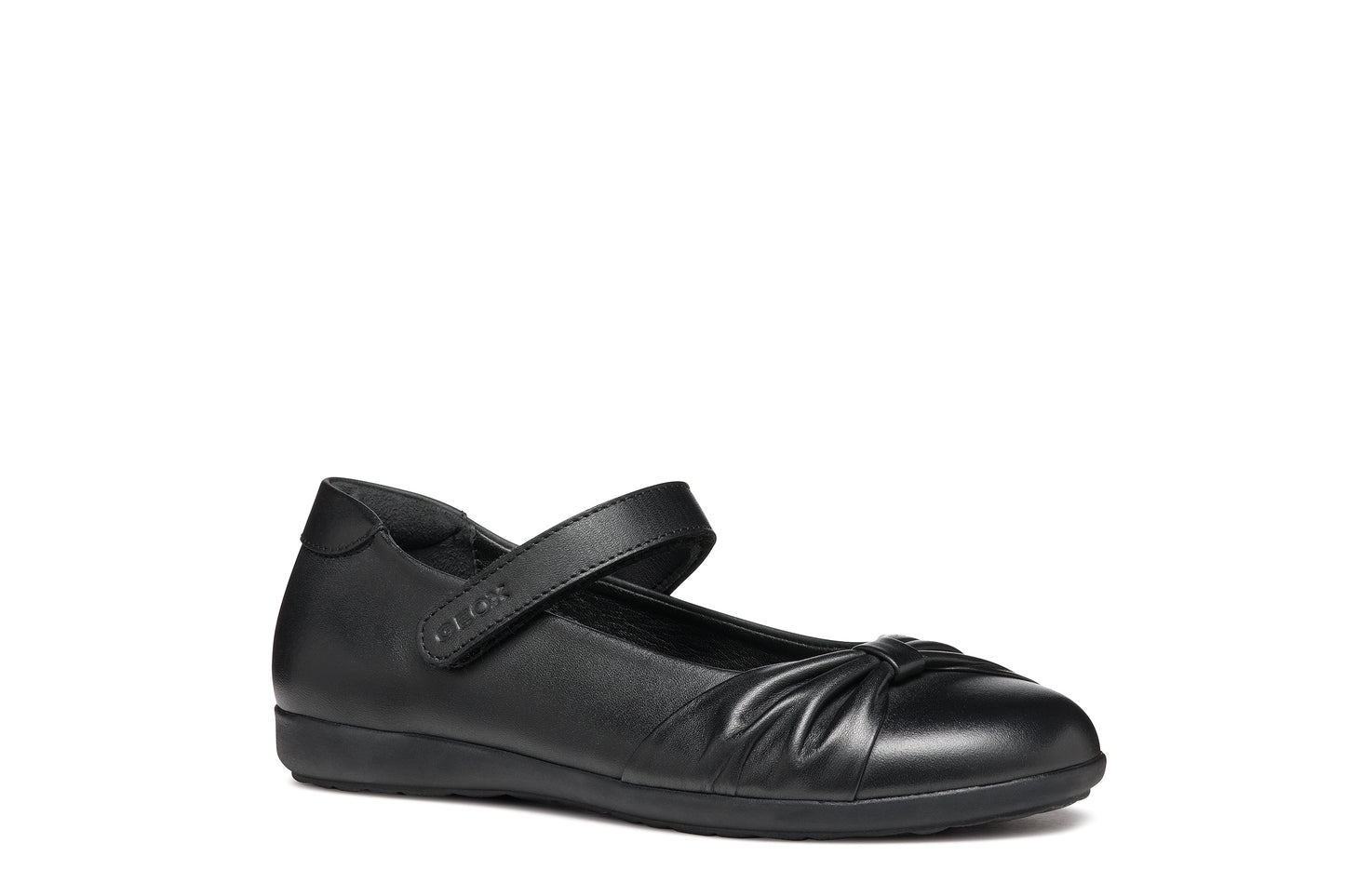 Iberide Mary Jane Black Leather Girl's School Shoe