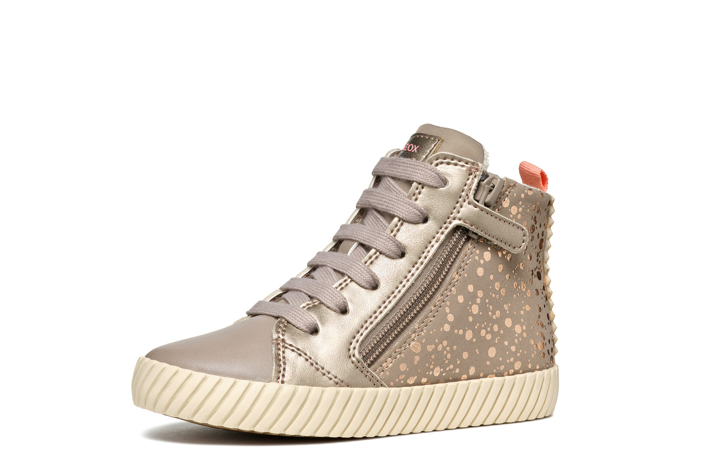 Mirroless Dark Beige Girls High-Top Casual Shoe